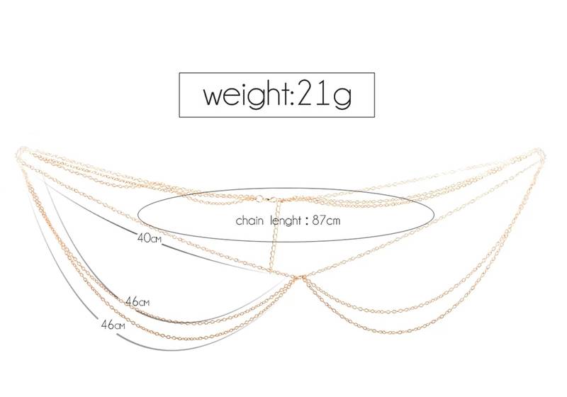 Hot Double Crossover Waist Belt Belly Body Chain Jewelry