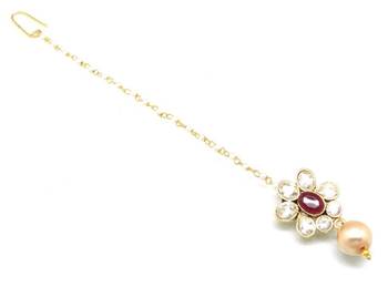 Small Size Maang Tikka  Decorated With American Diamond 2