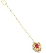 Pear Shaped Maang  Tikka Decorated With Crystal