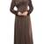 Rust Color  Stretchable Velvet Embosed Abaya Burkha With Waist Belt  And  Scarf Hijab