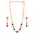 AccessHer Ethnic ruby, emrald, pearl mala necklace with earringsfor women
