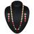AccessHer Ethnic ruby, emrald, pearl mala necklace with earringsfor women