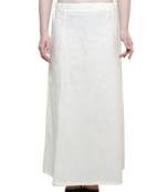 Off white cotton plain cotton petticoat