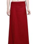 Maroon cotton plain cotton petticoat