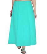 Turquoise cotton plain cotton petticoat