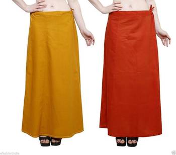 Multicolor cotton plain cotton combo petticoat 1
