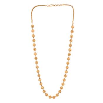 Antique finish golden necklace one gram gold 3