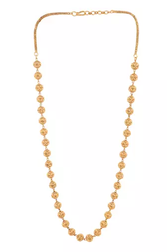 Antique finish golden necklace one gram gold
