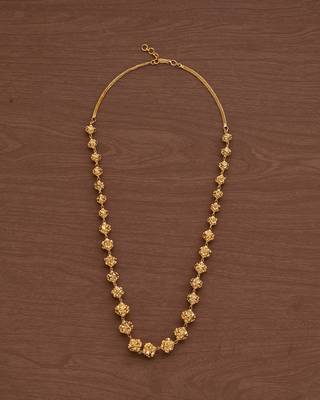 One Gram Gold Plated Brass Floral Balls Antique Necklace  2