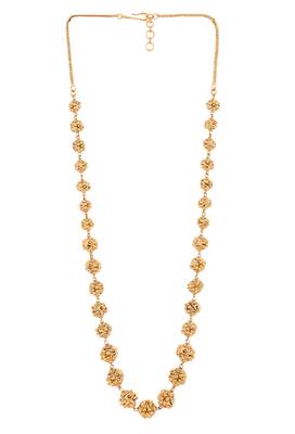 One Gram Gold Plated Brass Floral Balls Antique Necklace  3