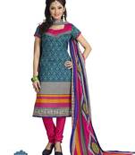 Green Color Silk Straight Cut Salwar Suit.