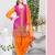 Pink Color Velvet Suit.