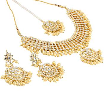Gold kundan Brass necklace-sets 1