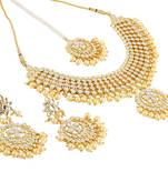 Gold kundan Brass necklace-sets