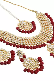 Gold kundan Brass necklace-sets