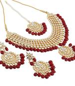 Gold kundan Brass necklace-sets