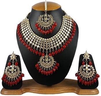 Gold kundan Brass necklace-sets 3