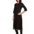 Black plain cotton stitched kurti