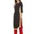 Black plain crepe stitched kurti