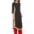 Black plain crepe stitched kurti
