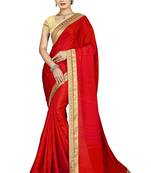 Red chiffon printed chiffon sarees