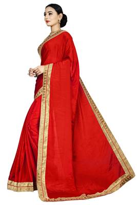 Red chiffon printed chiffon sarees 2