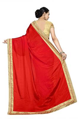 Red chiffon printed chiffon sarees 3