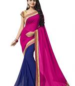 Pink georgette printed georgette sarees