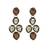 Brown gold silver stone studded kundan designer earrings te956