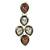 Brown gold silver stone studded kundan designer earrings te956