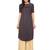 Blue printed crepe stitched kurti