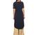 Blue printed crepe stitched kurti
