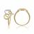 Valentine day 0.05cts Diamond tri heart shape -18k yellow gold ring -gift for love