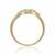 Valentine day 0.05cts Diamond tri heart shape -18k yellow gold ring -gift for love