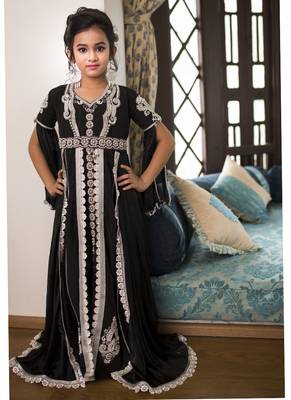 Black Moroccan Style Arabic Kaftan 1