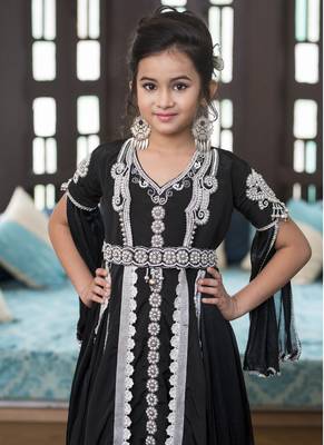 Black Moroccan Style Arabic Kaftan 2