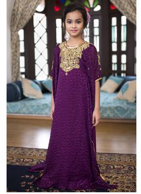 Violet Designer Kids Kaftan 1
