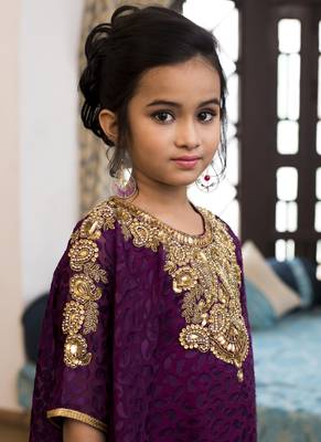 Violet Designer Kids Kaftan 2