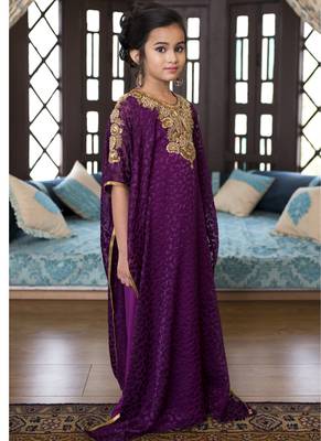 Violet Designer Kids Kaftan 3