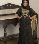 Black And Beige Kids Kaftan