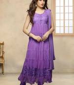 Brasso Designer Purple Anarkali Suit