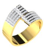 0.32 Ct Diamond Fashion Design Ring in 9KT Yellow Gold