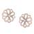 0.26 Ct Diamond Flower Design Earrings in 9KT Rose Gold