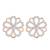 0.26 Ct Diamond Flower Design Earrings in 9KT Rose Gold