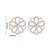 0.26 Ct Diamond Flower Design Earrings in 9KT Rose Gold