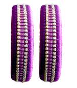 Handmade Baby Pink Silk Thread Bangles set 3