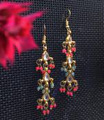 Maira Kundan Pink Danglers