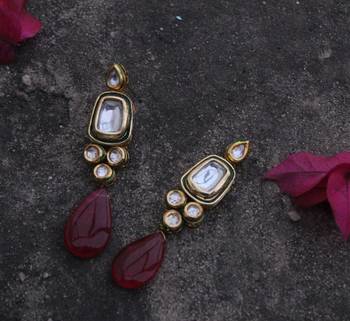 Kundan Studs With Red Stone 2