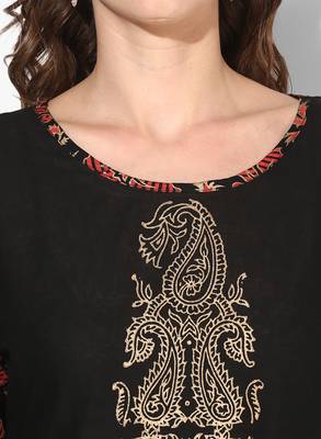 black cotton block prints long anarkali kurti 5
