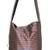 Dark Brown threaded multiple strips unisex jhola bag